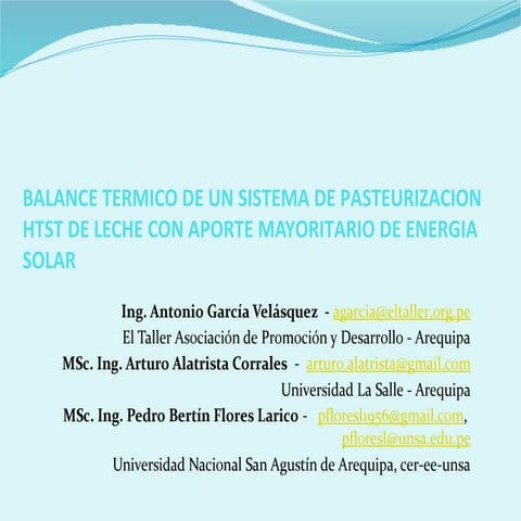 Alatrista   balance termico de un