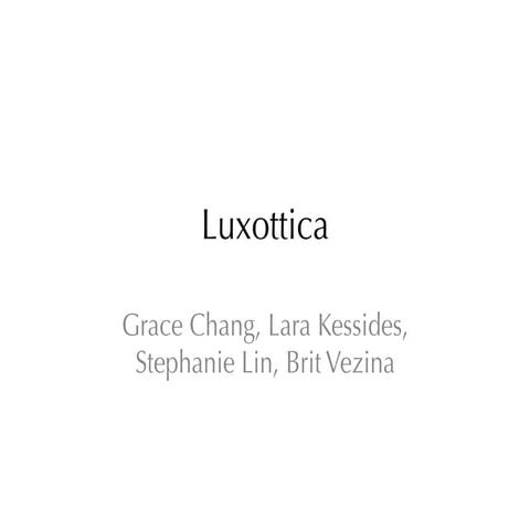 Luxxotica Social Media Campaign 
