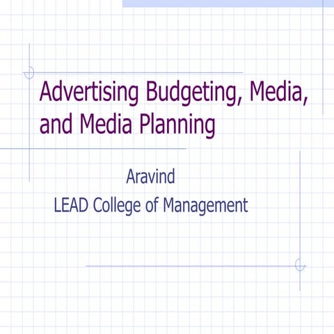 Advertisement  media plan