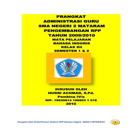 Adm guru  bahasa inggris xii