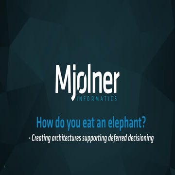 How do you eat an elephant