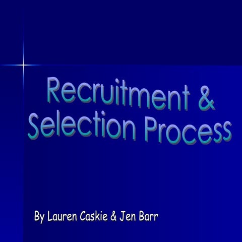 Recruitment & Selection Process