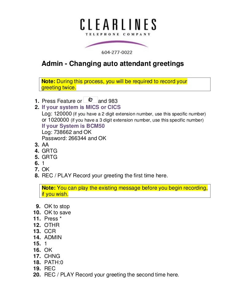 Admin changingautoattendantgreetings
