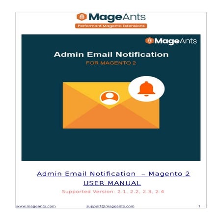 Magento 2 Admin Email Notification extension