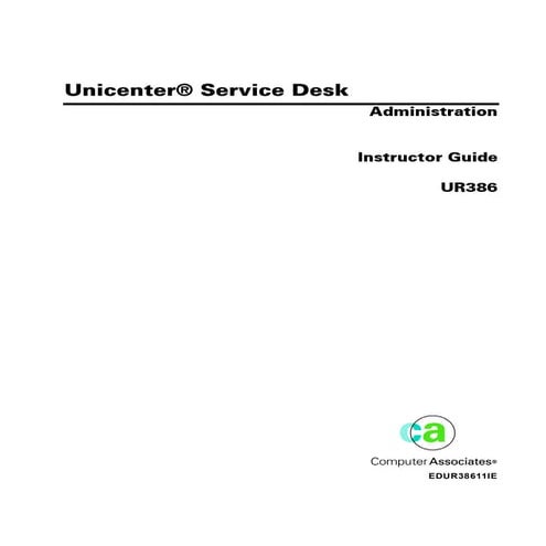CA Service Desk Administrator Guide with Examples