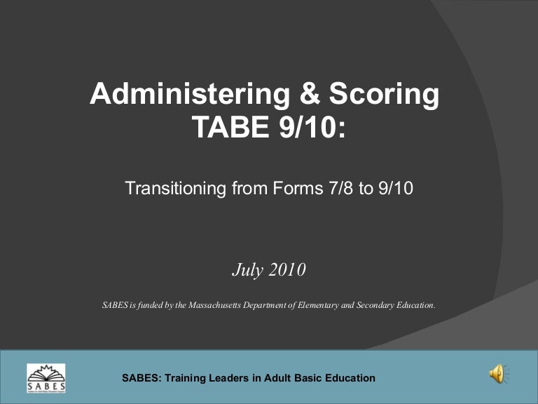 Tabe Score Conversion Chart