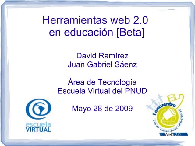 Herramientas 2.0 en educación