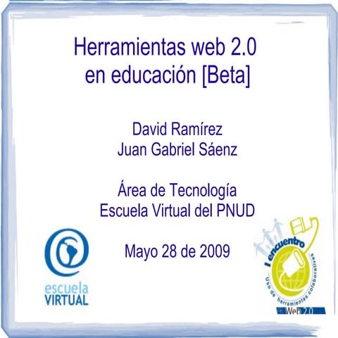 Herramientas 2.0 en educación