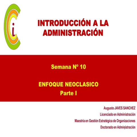 Administración 10ma enfoque neoclasico