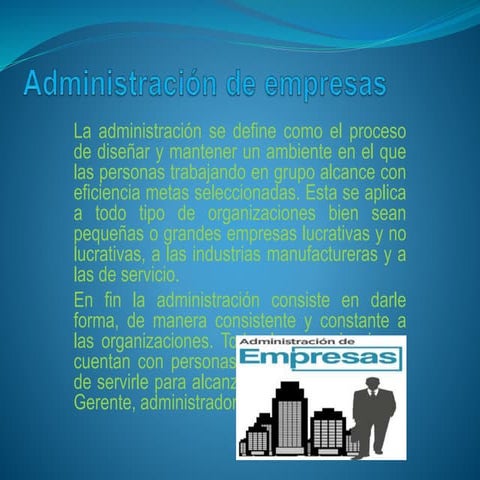 Administración de empresas