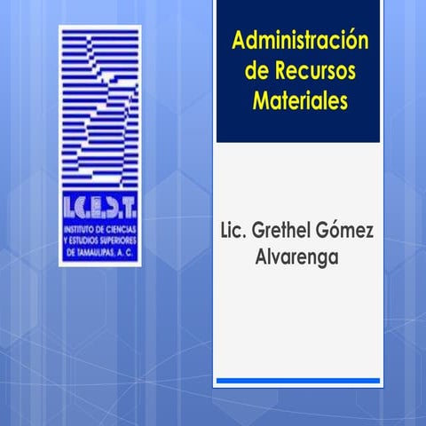 Administración de recursos materiales | PPT