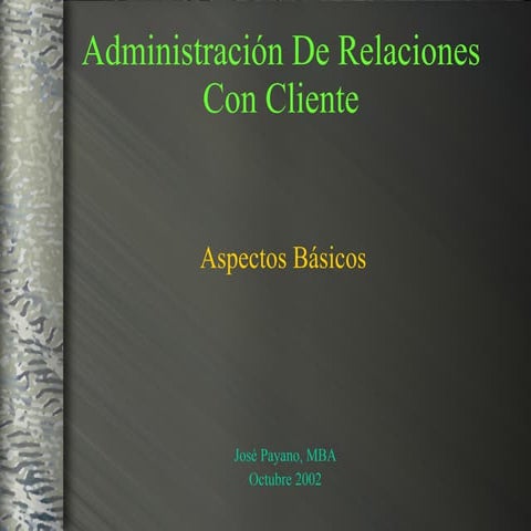 Administración de Relaciones con Clientes