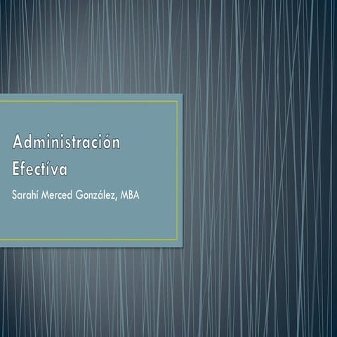 Administración efectiva pdf