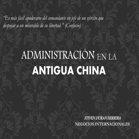 Administración en la antigua china