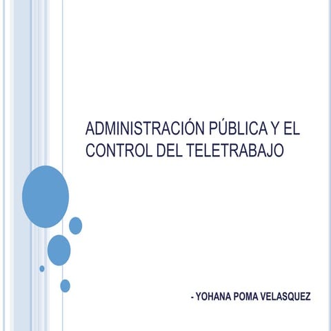 Administración pública y el control del teletrabajo