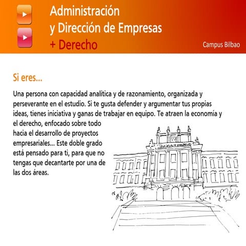 Doble grado en Administración y Dirección de Empresas + Derecho