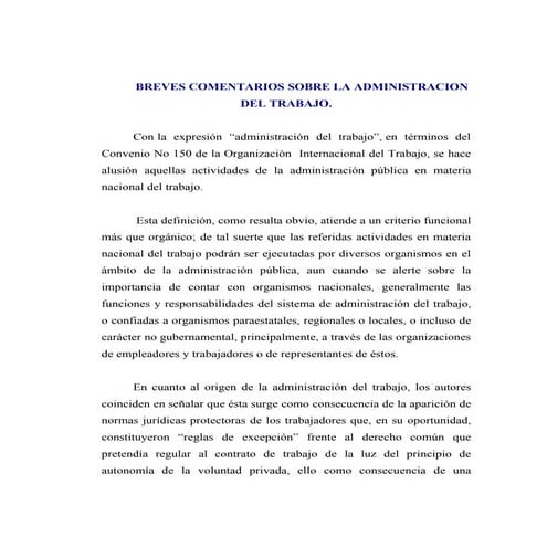 Administración y el trabajo