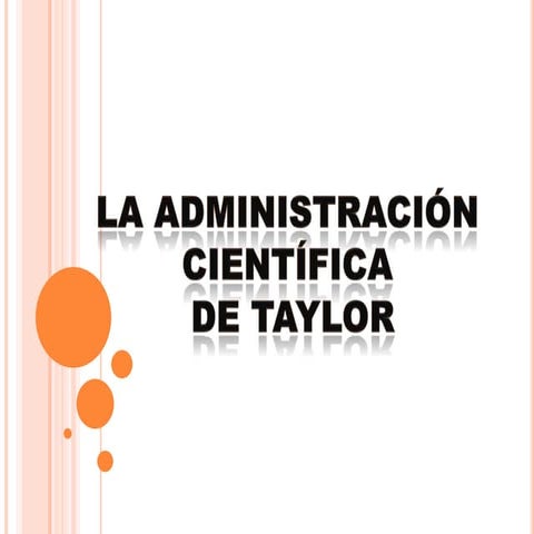 Administracion Cientifica Taylor