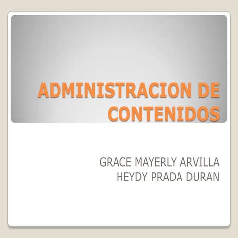 Administracion de contenidos