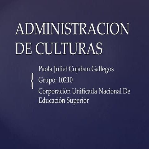 Administracion de culturas