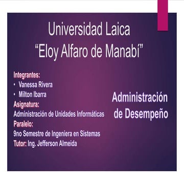 Administracion del desempeño