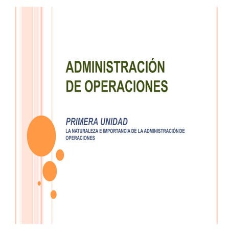 Administración de operaciones | PPTX