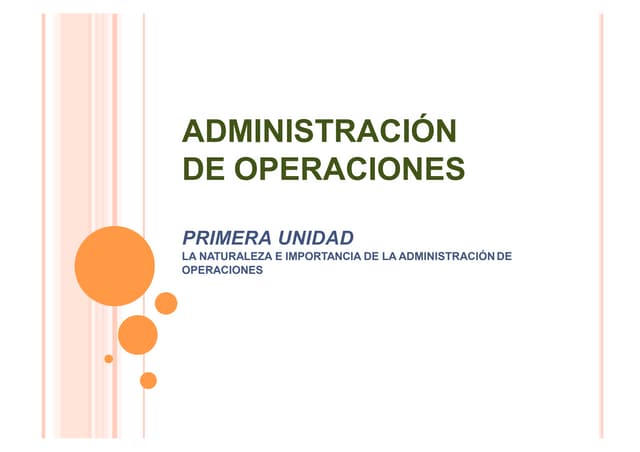 Administración de operaciones | PPTX