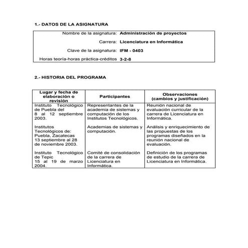 Administracion de proyectos li