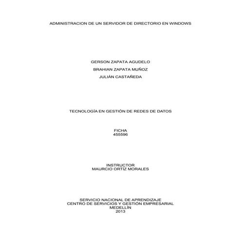 SERVIDOR DE DIRECTORIO WINDOWS
