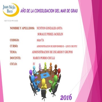 Administracion de usuarios y grupos