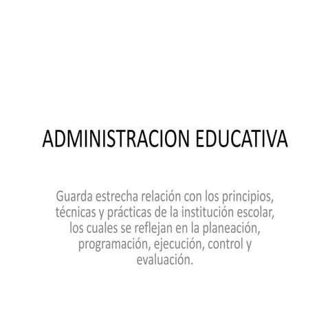 Administracion educativa