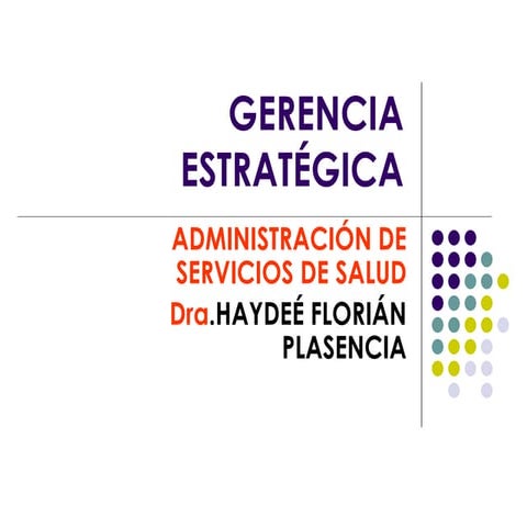 Administracion estrategica en salud