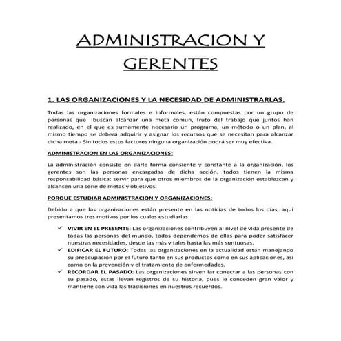 Administración y gerentes 