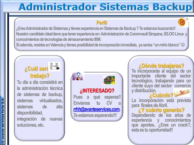Administrador backup commvault