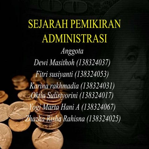 sejarah pemkiran administrasi