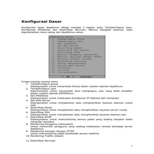 Administrasi dasar depdiknux