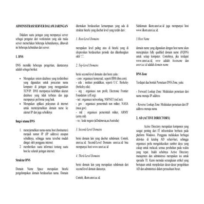 Administrasi server dalam jaringan