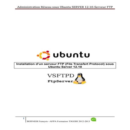 Administration ubuntu-serveur-installation-ftp-serveur-bernier-francois