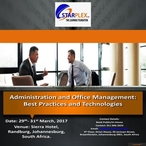 Administration and office management best practices and technologies