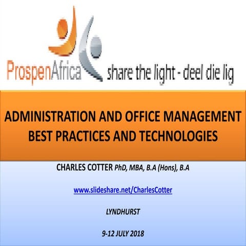 Administration and Office Management Best Practices 
