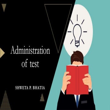 Administration of test