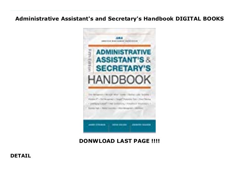 Administrative Assistant's and Secretary's Handbook DIGITAL BOOKS