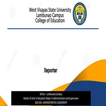 ADMINISTRATIVE-LEADERSHIP report in masteral