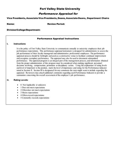 Custom Performance Appraisal Review Form | PDF