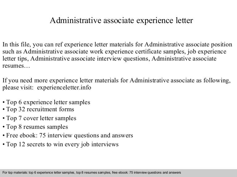 administrative associate resumes