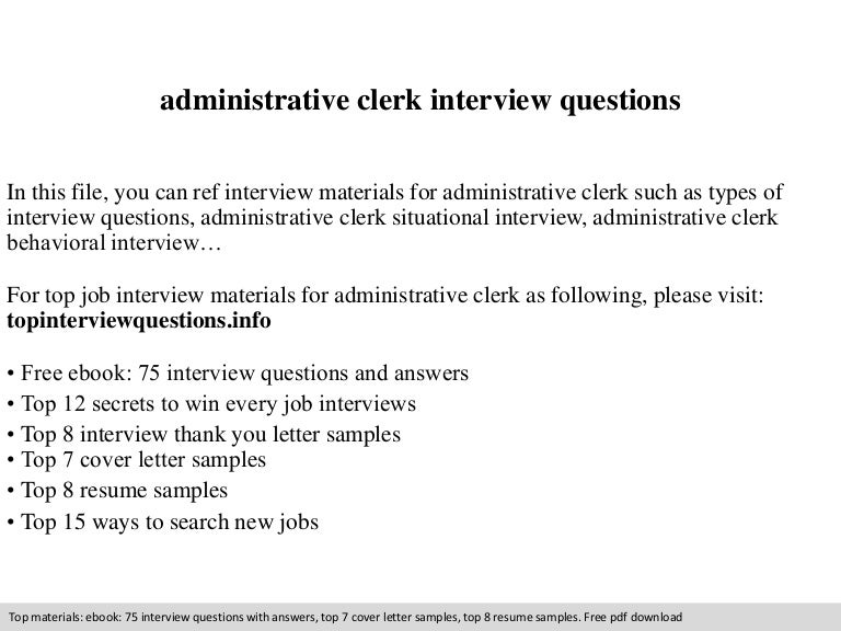 administrative clerk