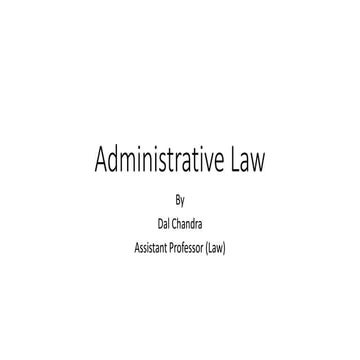 Administrative law @ Dal Candra