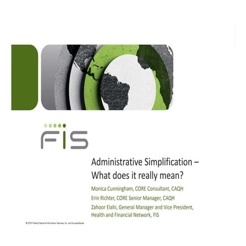 Administrative Simplification