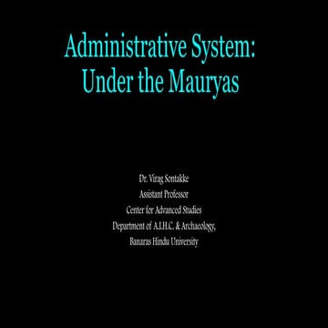 Administrative System Under the Mauryas