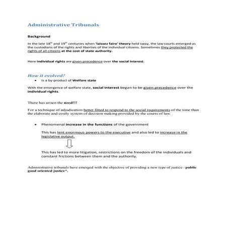 Administrative tribunals